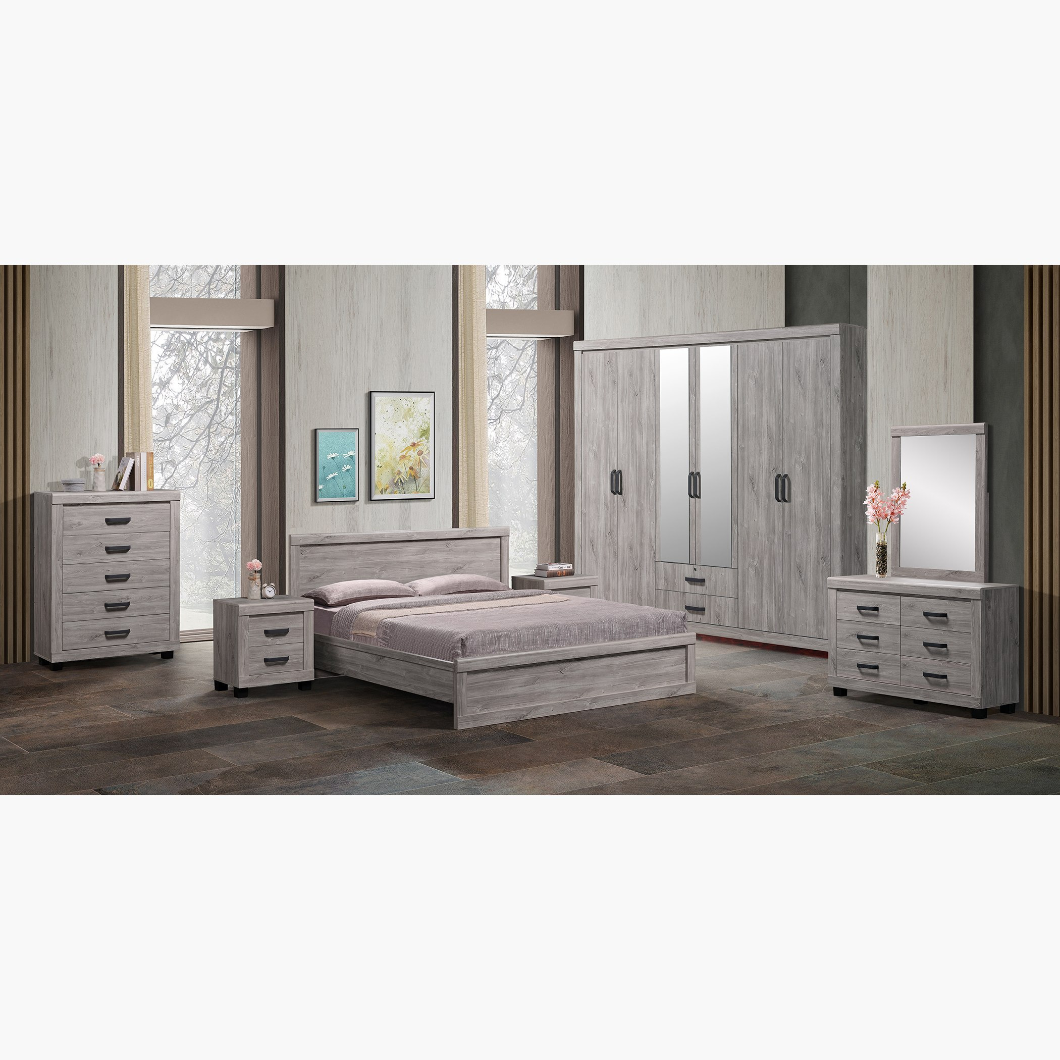 مرآة لطاولة تزيين 6 أدراج - داوسون من موڤو -hbxfurniture-bedroom-dressersandmirrors-image-6