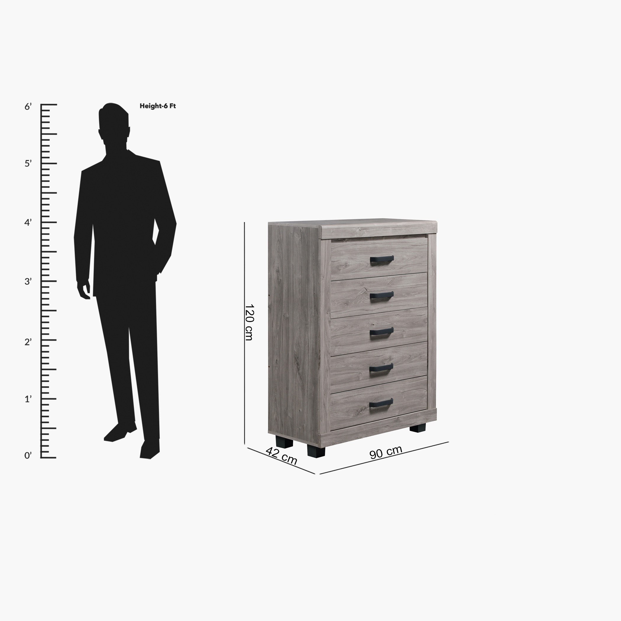 وحدة 5 أدراج - داوسون من موڤو -hbxfurniture-dressersandchests-chestofdrawers-image-6