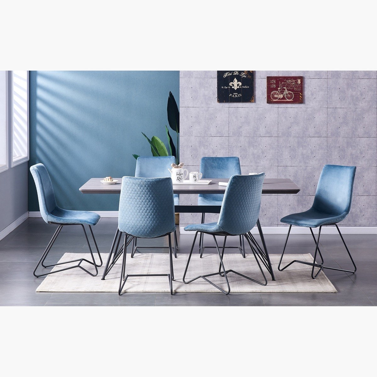 Harvard 6-Seater Dining Set-hbxfurniture-diningtablesandsets-diningsets-sixseater-image-2