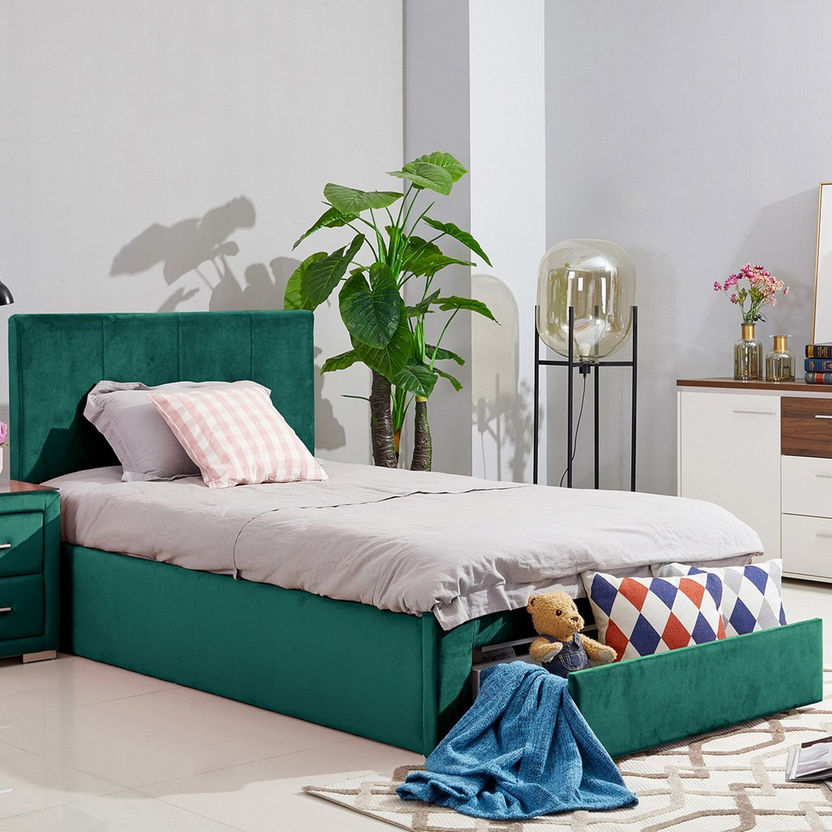 Halmstad Upholstered Twin Bed with Drawer - 120x200 cm-Twin-image-0
