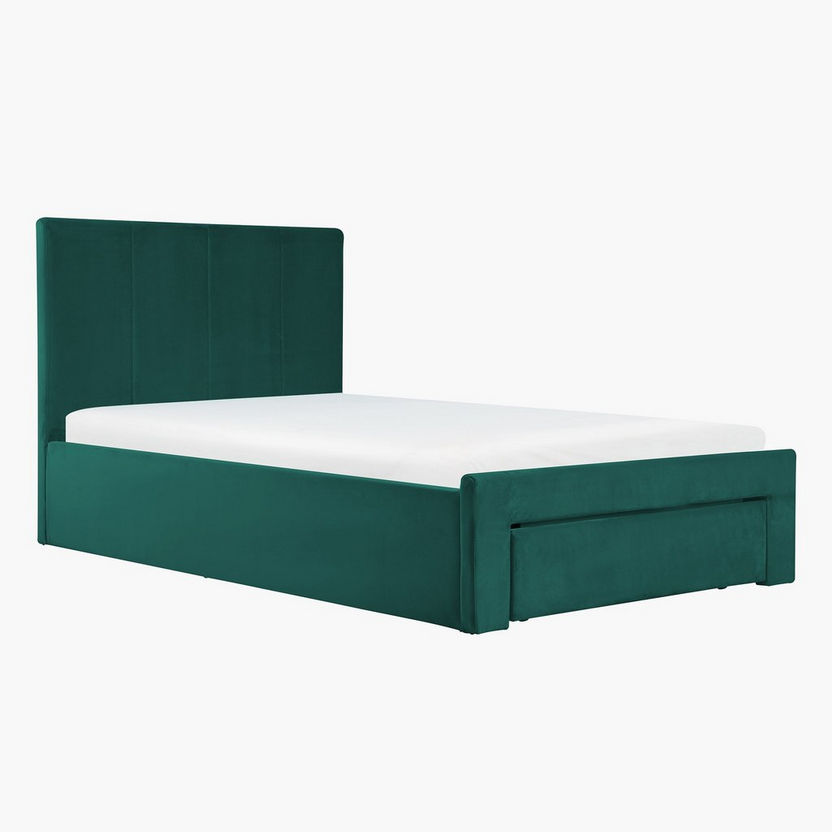 Halmstad Upholstered Twin Bed with Drawer - 120x200 cm-Twin-image-2