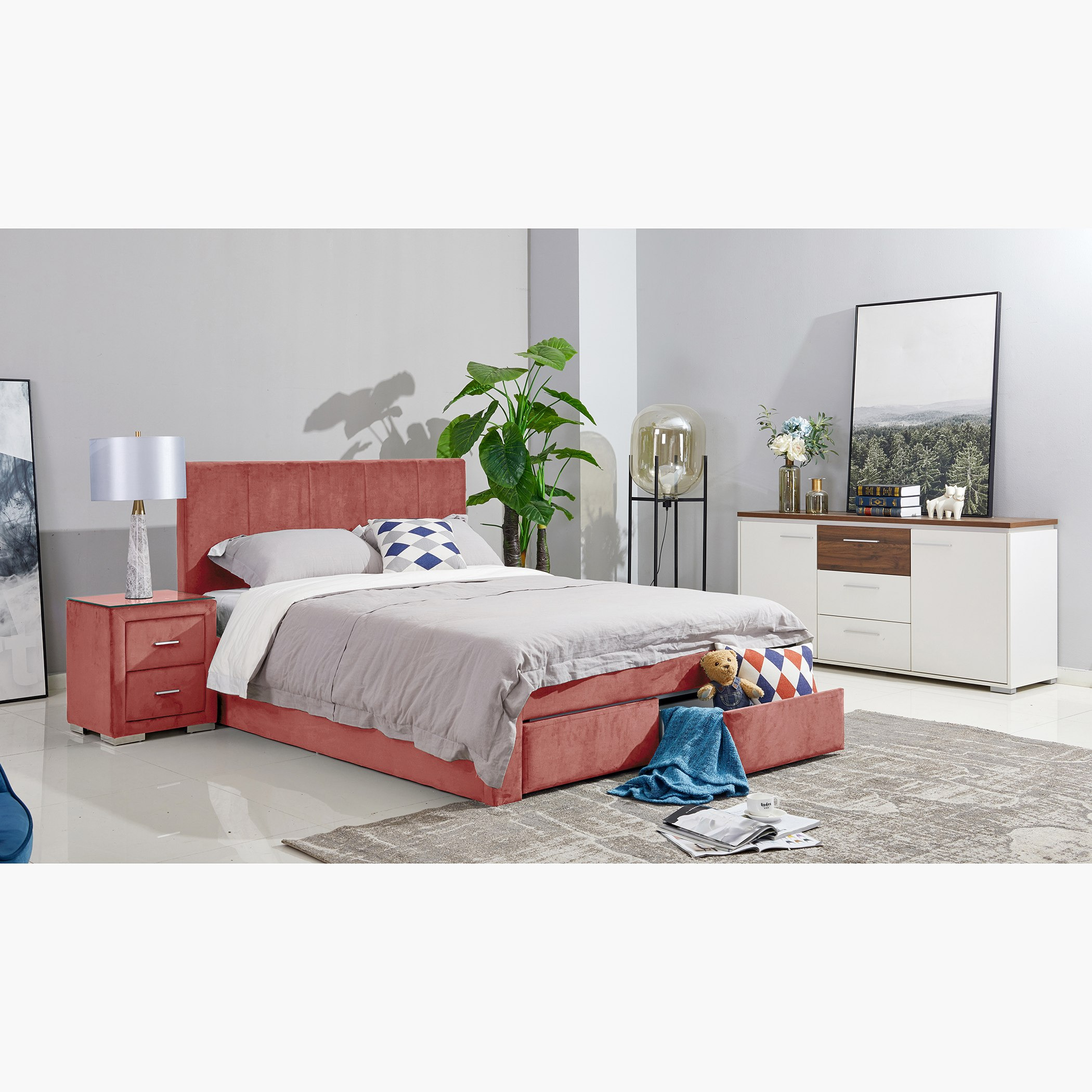 سرير كوين منجد بدرجين - هالمستاد من موڤو - 150x200 سم-hbxbedroom-bedsandbedsets-beds-queen-image-7