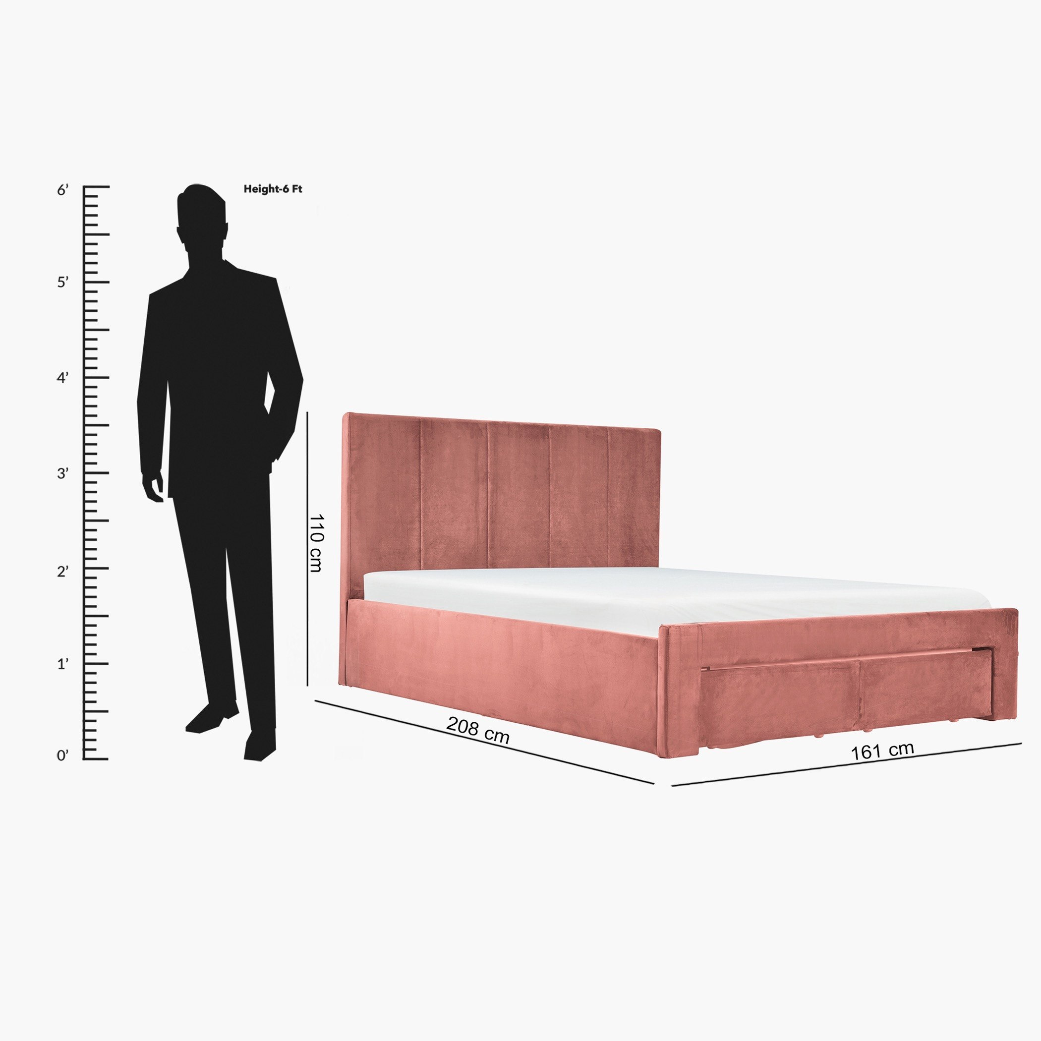 سرير كوين منجد بدرجين - هالمستاد من موڤو - 150x200 سم-hbxbedroom-bedsandbedsets-beds-queen-image-8
