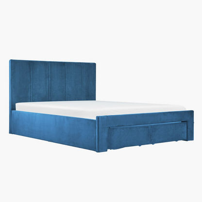 Halmstad Queen Upholstered Bed with 2 Drawers - 150x200 cms