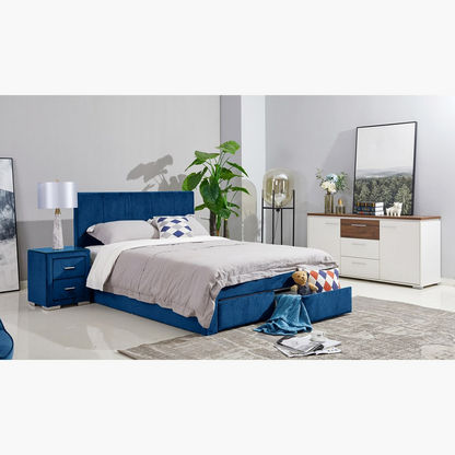 Halmstad Queen Upholstered Bed with 2 Drawers - 150x200 cms