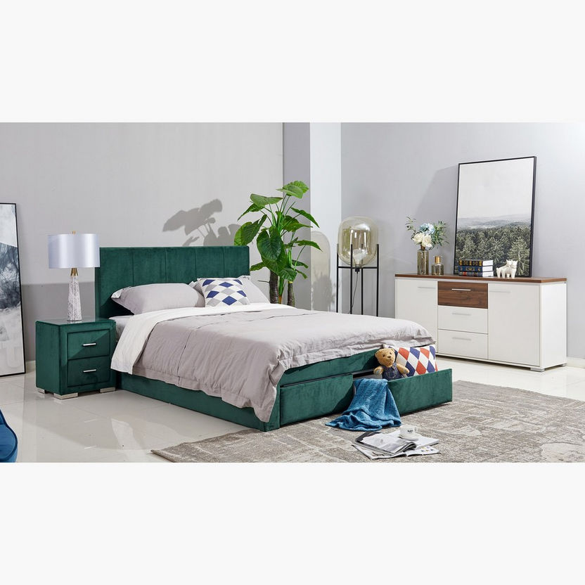 Halmstad Upholstered Queen Bed with 2 Drawers - 150x200 cm-Queen-image-5