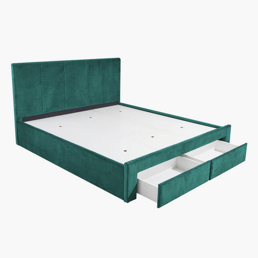 Halmstad King Upholstered Bed with 2 Drawers - 180x200 cm-Beds-image-3