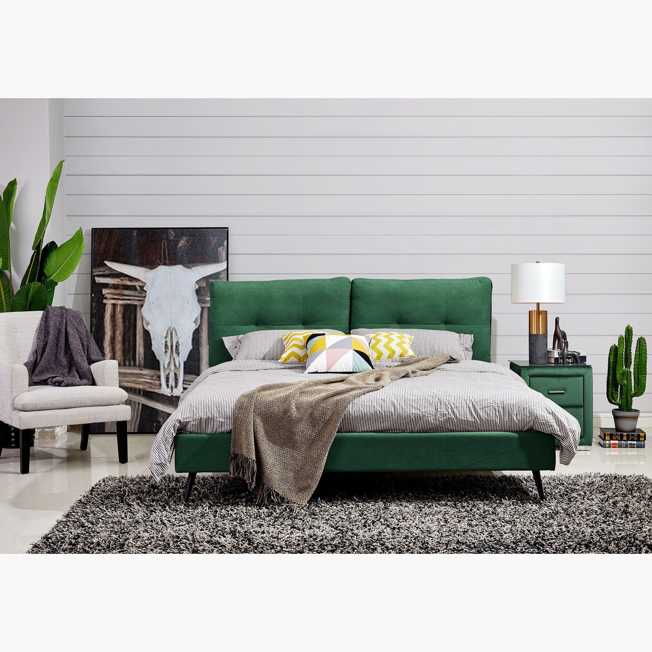 Movo Majestic Upholstered King Bed - 180x200 cm-hbxfurniture-bedsandbedsets-beds-king-image-7