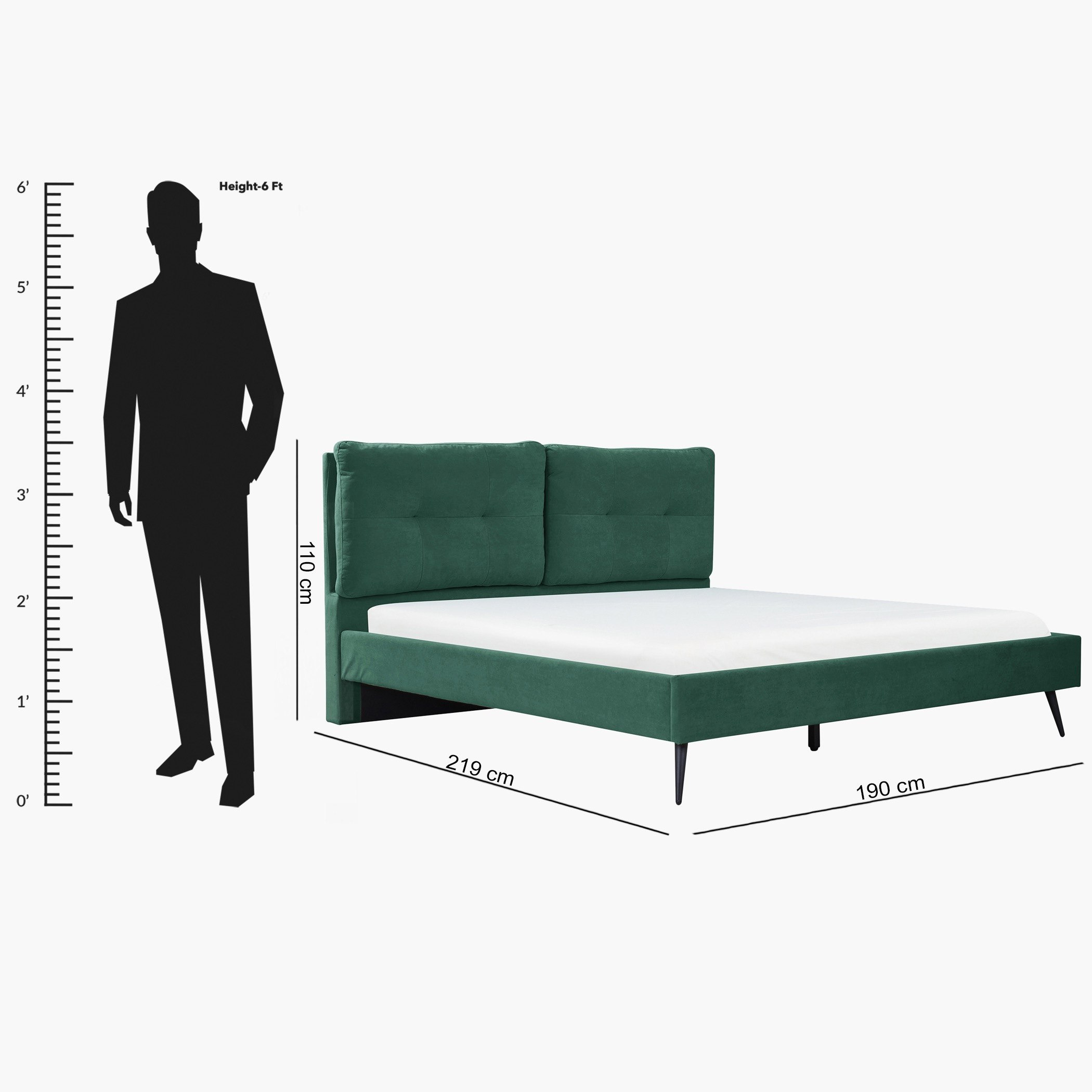 Movo Majestic Upholstered King Bed - 180x200 cm-hbxfurniture-bedsandbedsets-beds-king-image-8