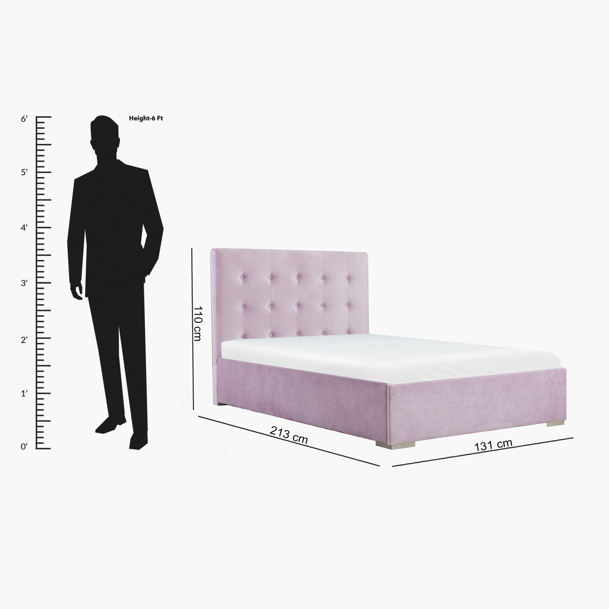 Movo Oakland Upholstered Twin Bed - 120x200 cm-hbxfurniture-kidsroom-kidsroomsets-twin-image-8
