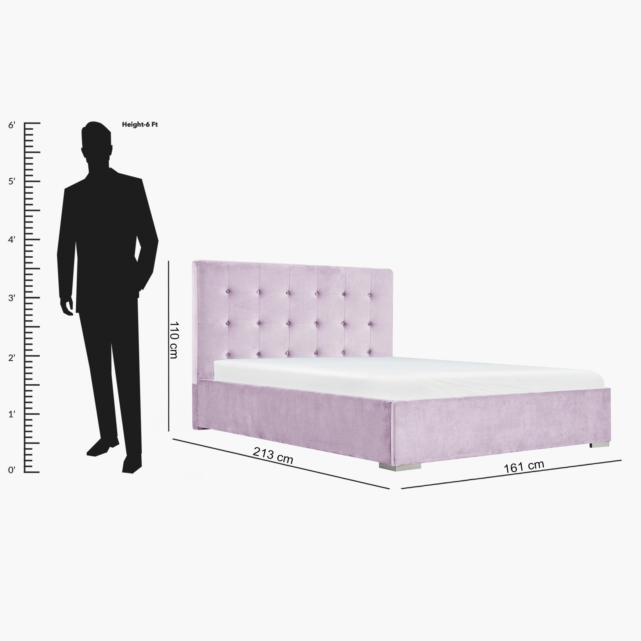 سرير كوين منجد - أوكلاند من موڤو - 150x200 سم-hbxbedroom-bedsandbedsets-beds-queen-image-8