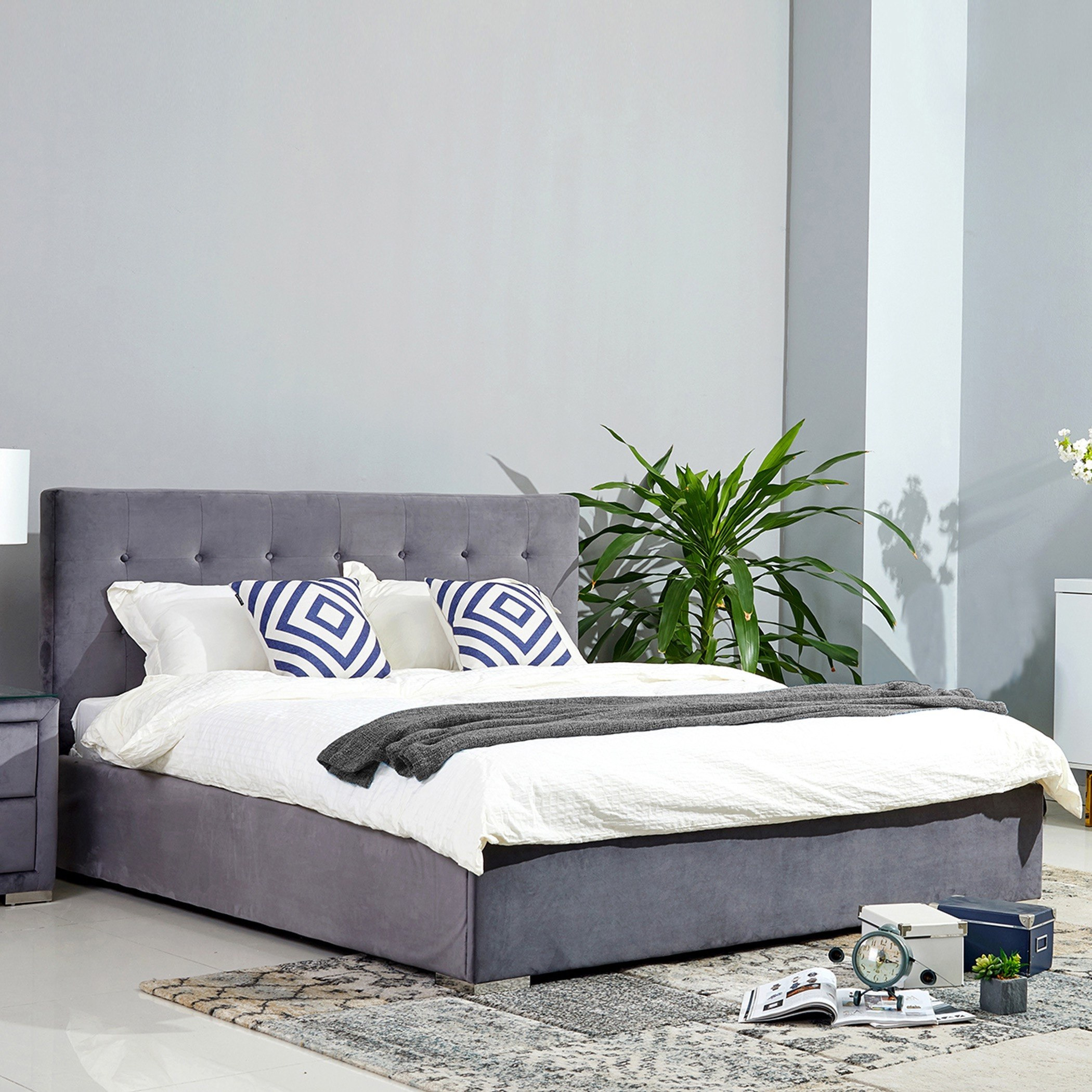 سرير كينج منجد - أوكلاند من موڤو - 180x200 سم-hbxfurniture-bedsandbedsets-beds-king-image-1