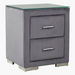 Taylor 2-Drawer Upholstered Nightstand with Tempered Glass Top-Night Stands-thumbnail-2