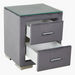 Taylor 2-Drawer Upholstered Nightstand with Tempered Glass Top-Night Stands-thumbnail-3