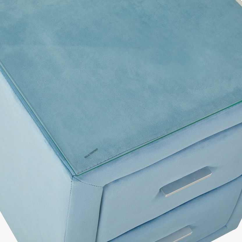 Taylor Upholstered Nightstand with Tempered Glass-Night Stands-image-5