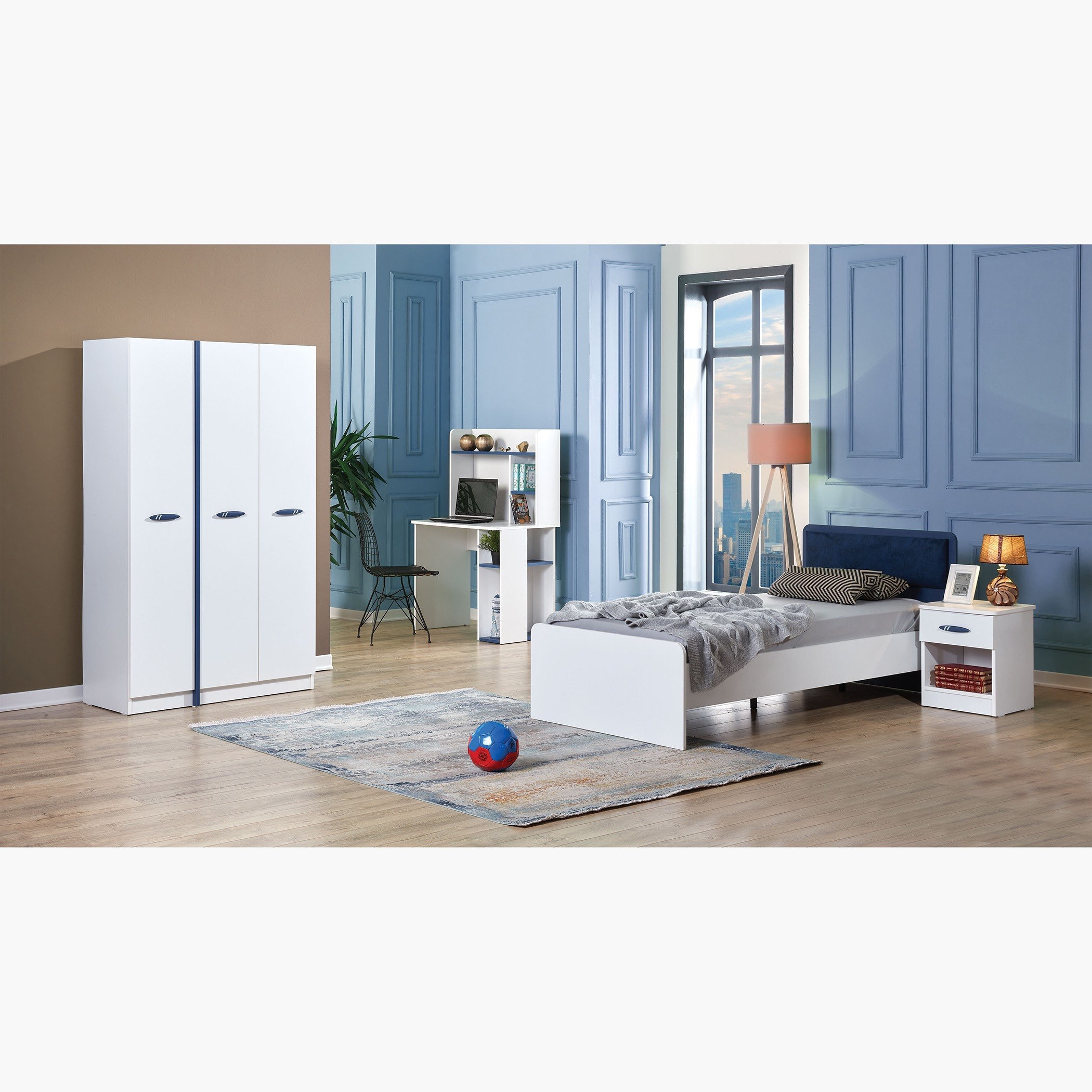 طقم غرفة نوم فردي 3 قطع من جاك - 90x200 سم-hbxkidsandyouth-bedsandbedsets-bedroomsets-single-image-7