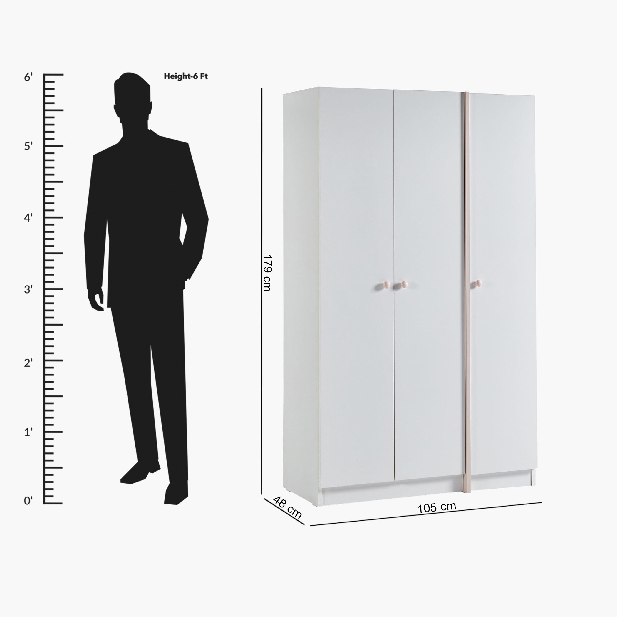 خزانة ملابس 3 أبواب من جيل-hbxfurniture-wardrobes-image-5