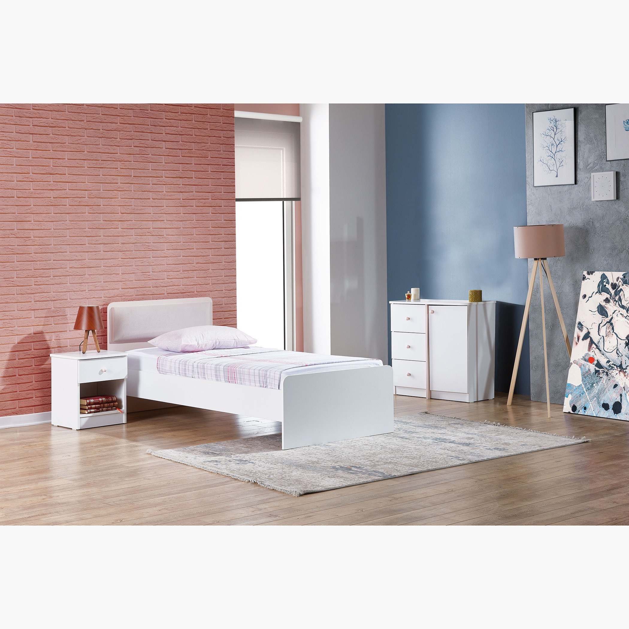 طقم غرفة نوم فردي 3 قطع من جيل - 90x200 سم-hbxkidsandyouth-bedsandbedsets-bedroomsets-single-image-1
