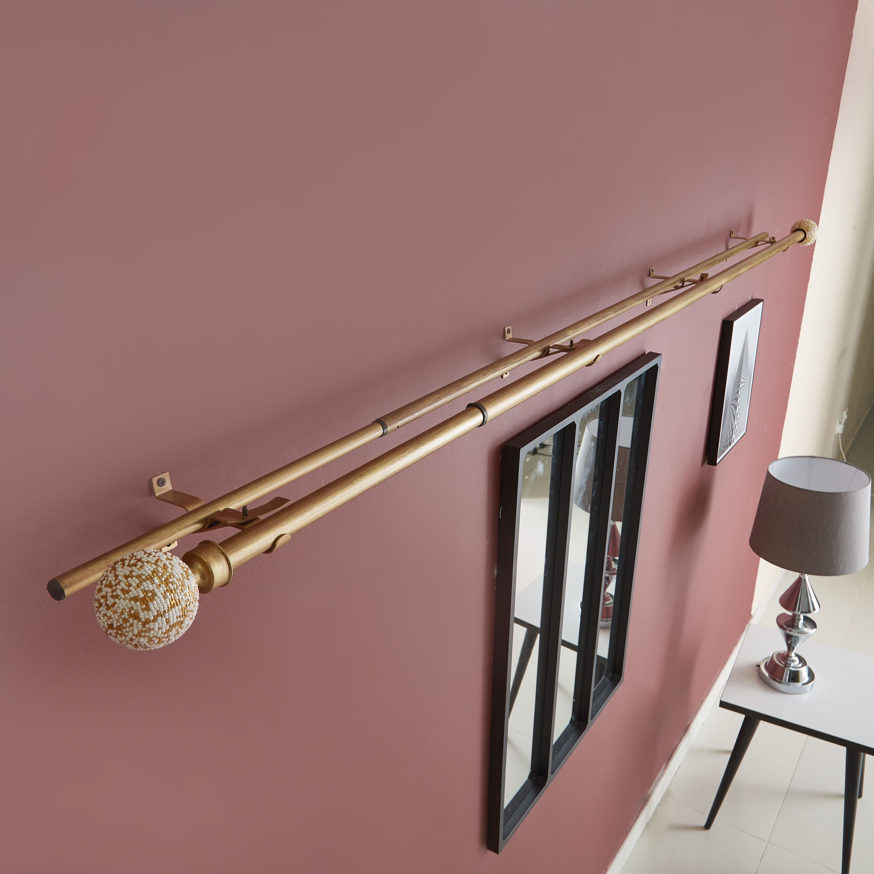 Blaze Beaded Powder Coated Double Curtain Rod - 157-457 cm-PROMO_HB_AE_B1G1_250925-image-2