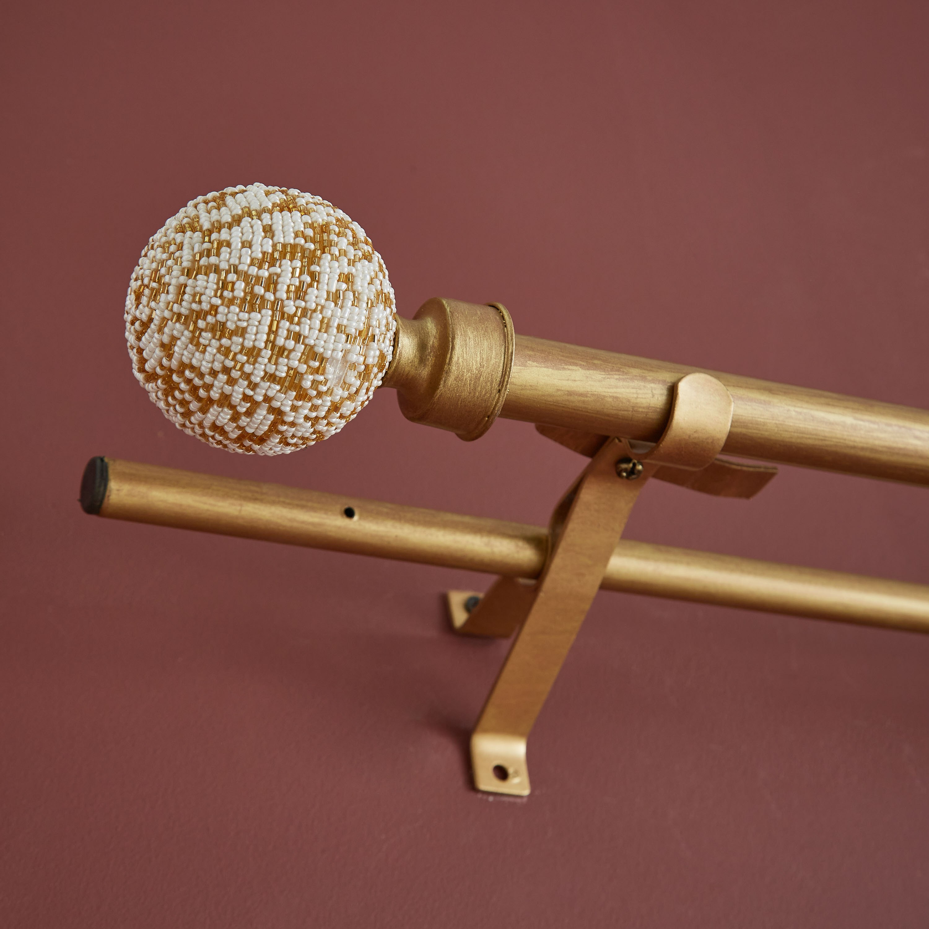 Blaze Beaded Powder Coated Double Curtain Rod - 157-457 cm-PROMO_HB_AE_B1G1_250925-image-3