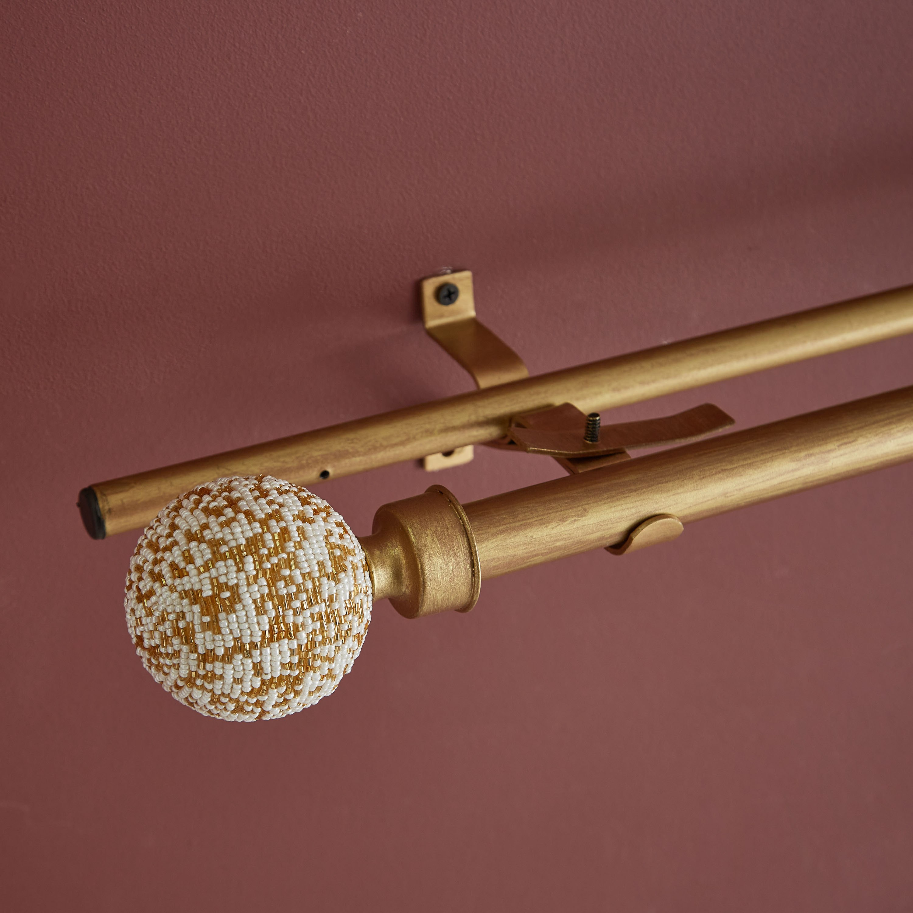 Blaze Beaded Powder Coated Double Curtain Rod - 157-457 cm-PROMO_HB_AE_B1G1_250925-image-4