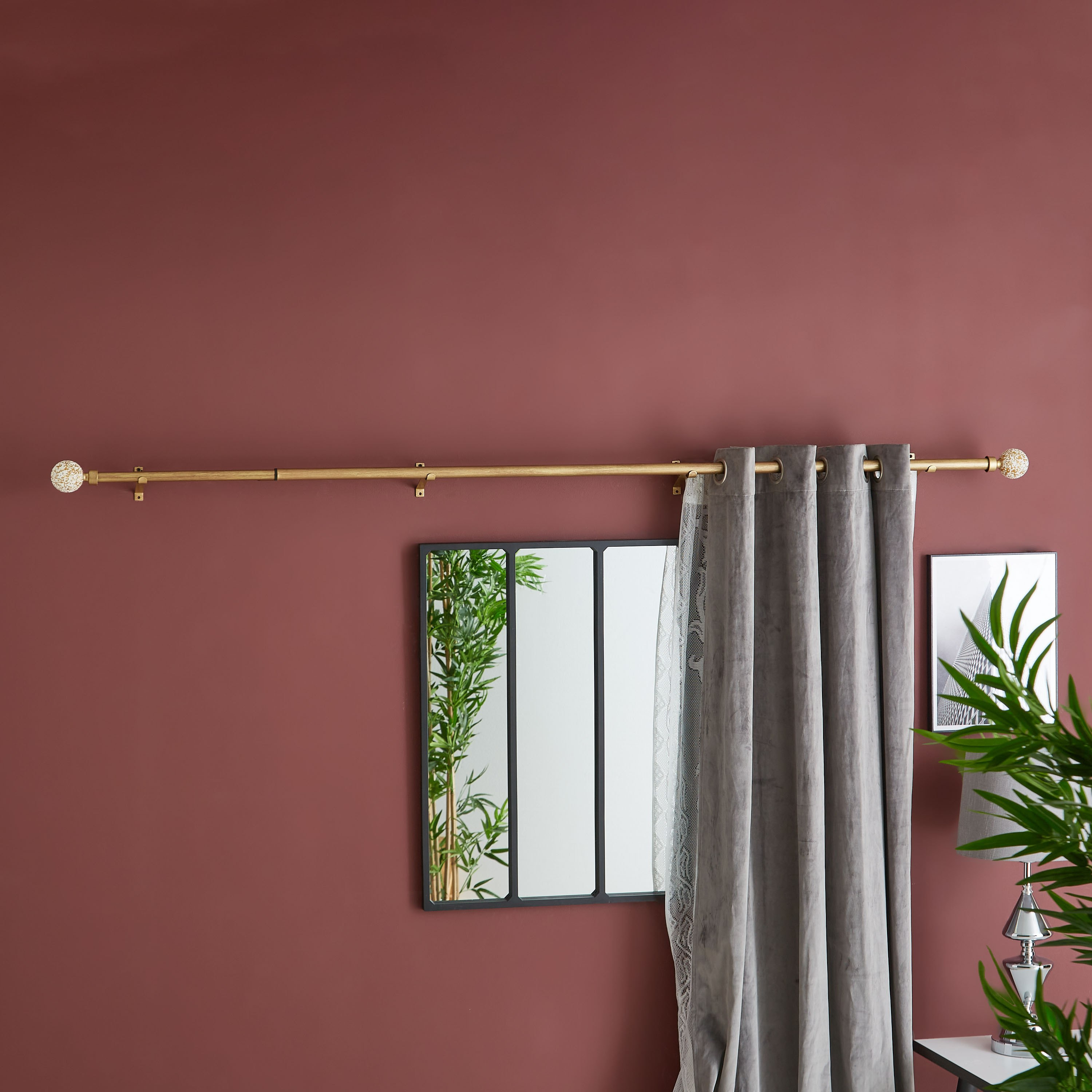 Blaze Beaded Powder Coated Double Curtain Rod - 157-457 cm-PROMO_HB_AE_B1G1_250925-image-5