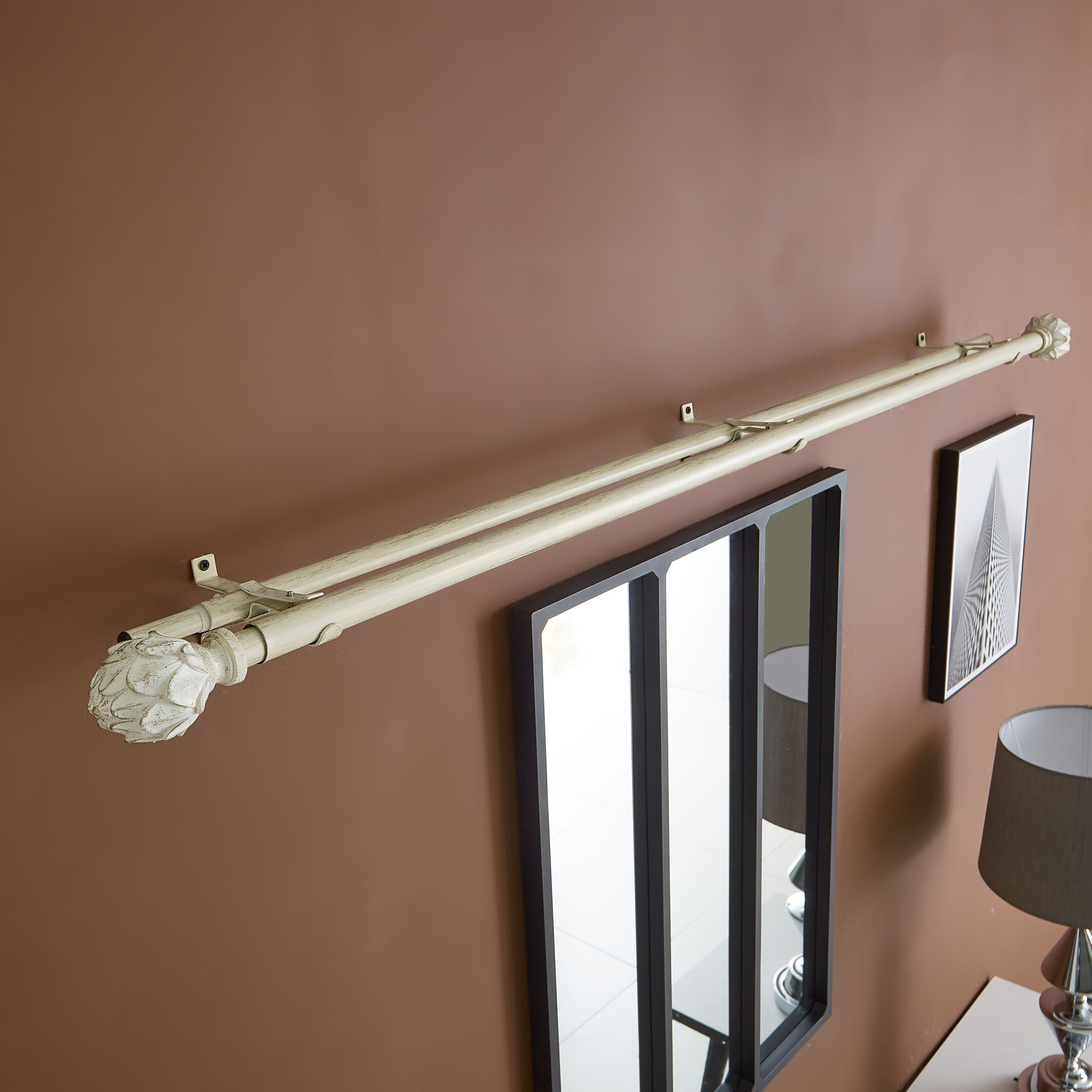 Lotus Brushed Double Curtain Rod - 132-366 cm-PROMO_HB_AE_B2G2_011025-image-2