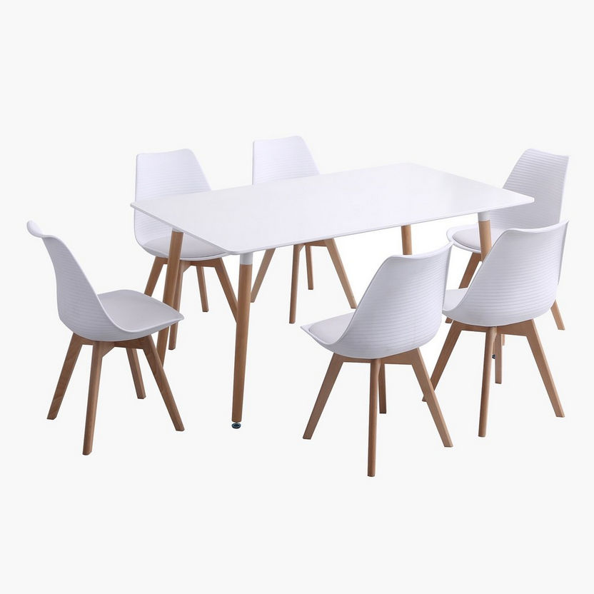 Alpha 6-Seater Dining Set-Six Seater-image-1