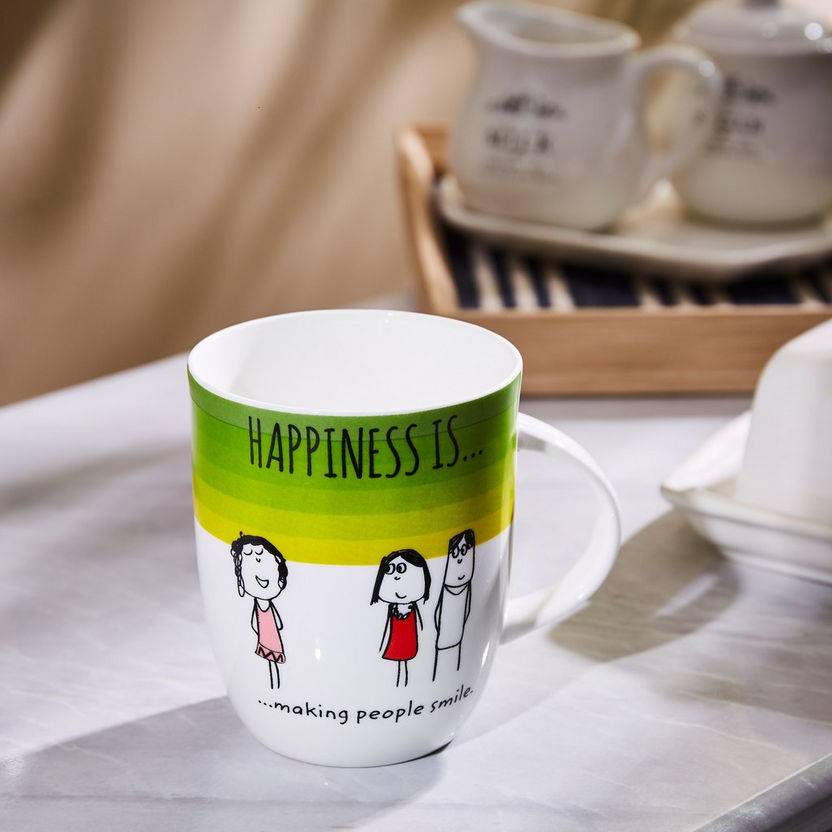 Happiness Is Making People Smile Mug - 350 ml-Coffee and Tea Sets-image-0