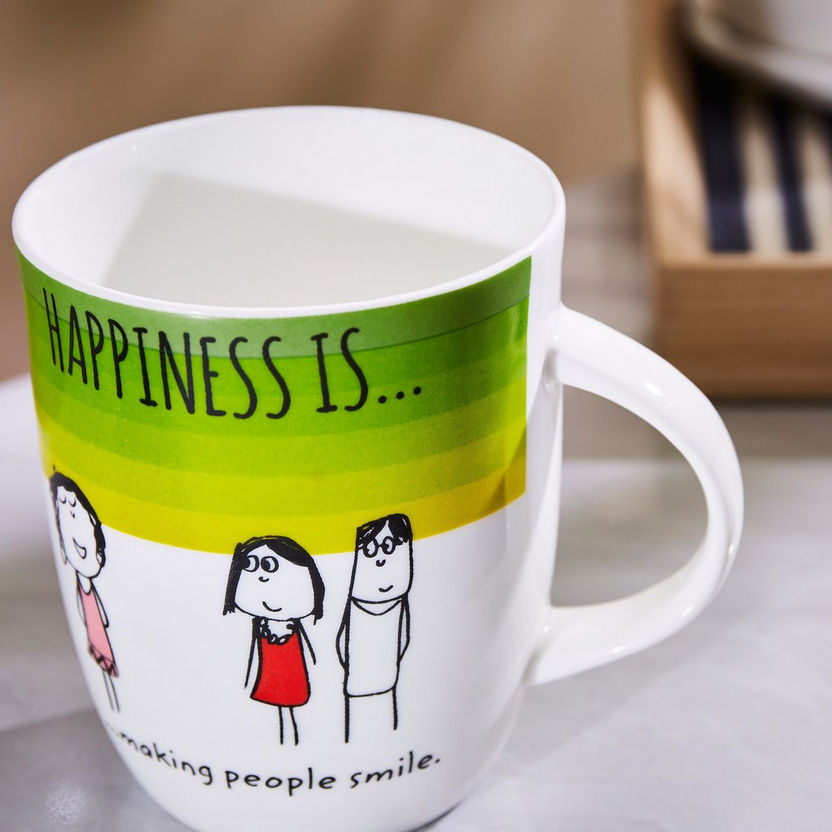 Happiness Is Making People Smile Mug - 350 ml-Coffee and Tea Sets-image-2
