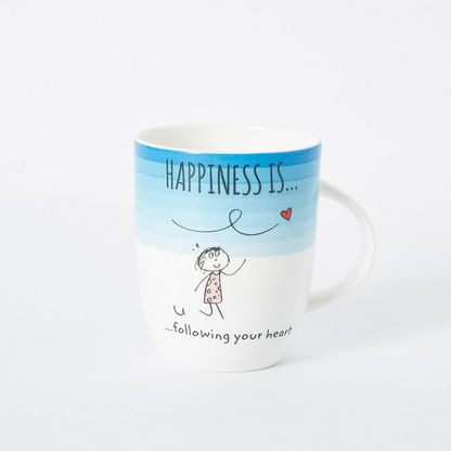 Happiness Is Following Your Heart Mug - 350 ml