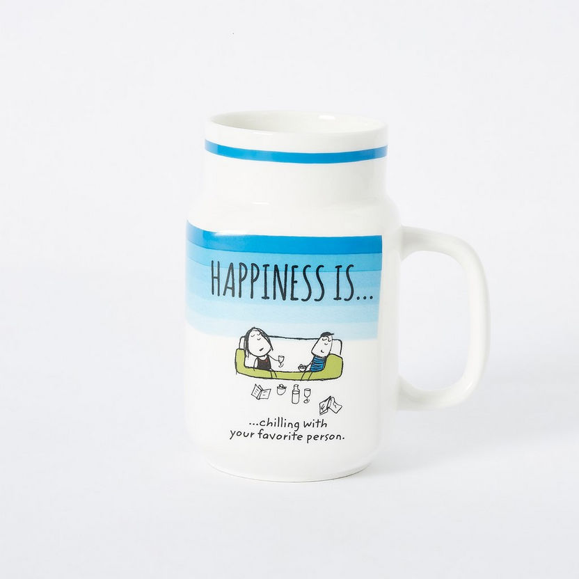 Happiness Is Chilling with Your Favorite Person Mug - 350 ml-Coffee & Tea Sets-image-4