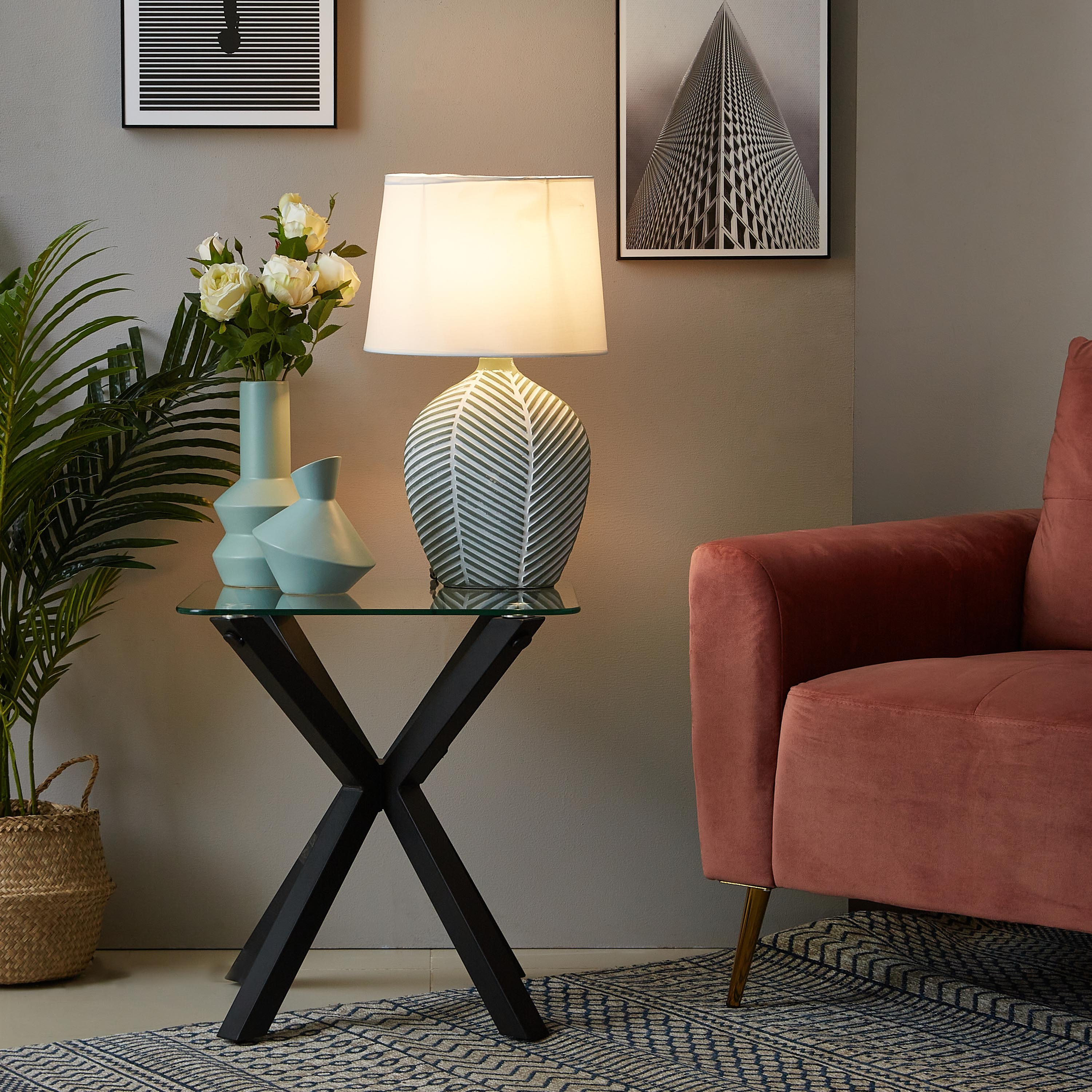 Ekon Ceramic Table Lamp - 51 cm-hbxlivingroom-lighting-tablelamps-image-4