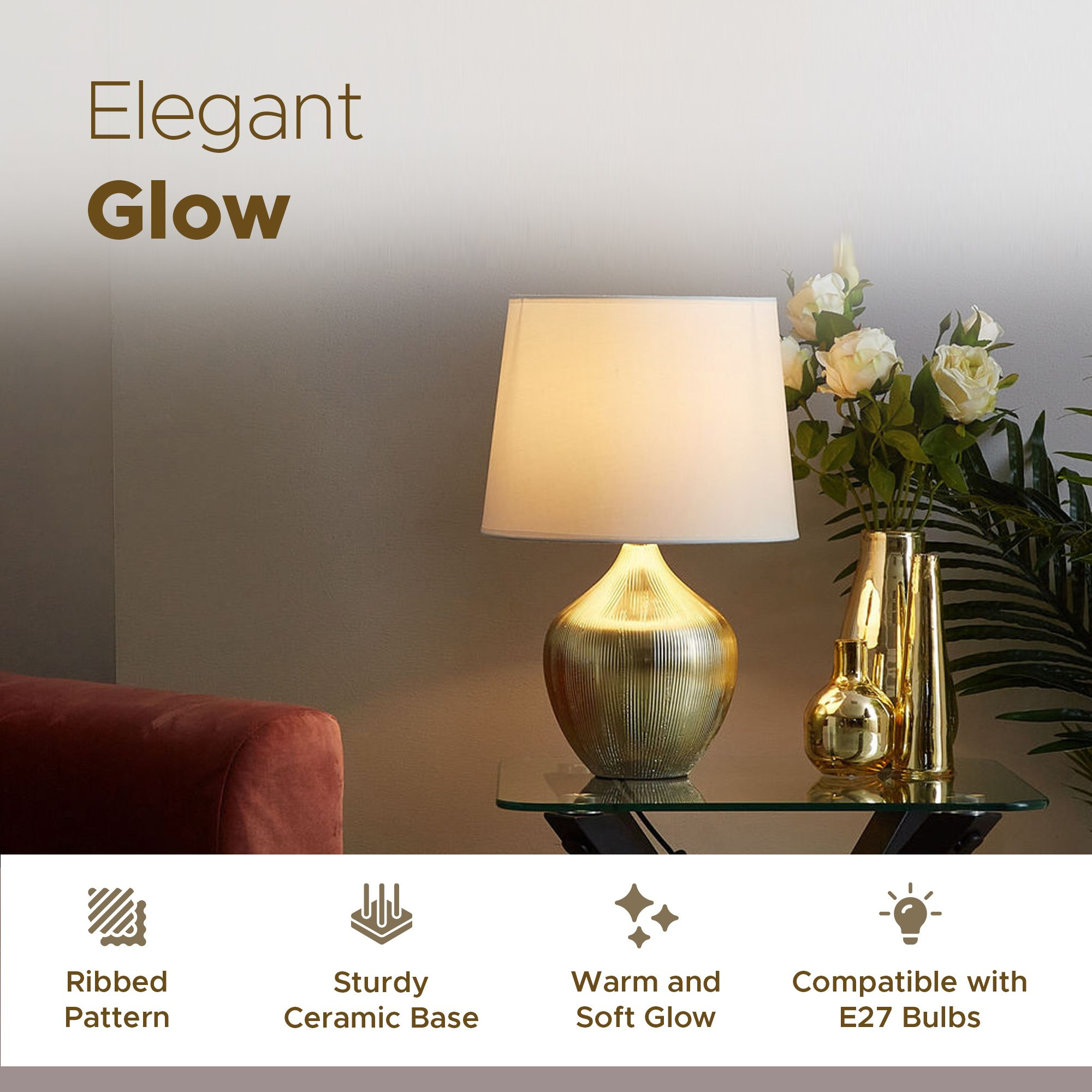 Ekon Ceramic Table Lamp - 43 cm-hbxlivingroom-lighting-tablelamps-image-6