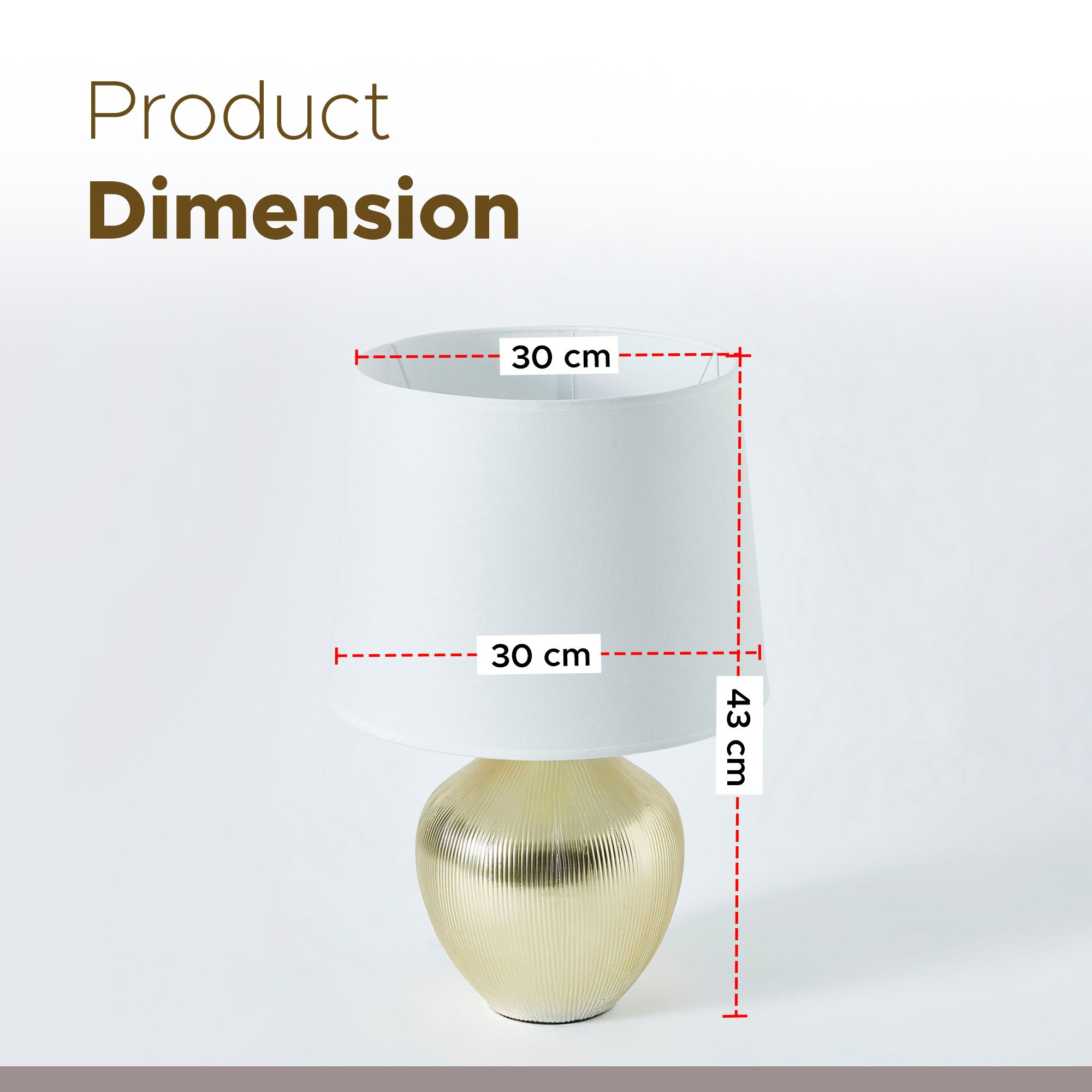 Ekon Ceramic Table Lamp - 43 cm-hbxlivingroom-lighting-tablelamps-image-7