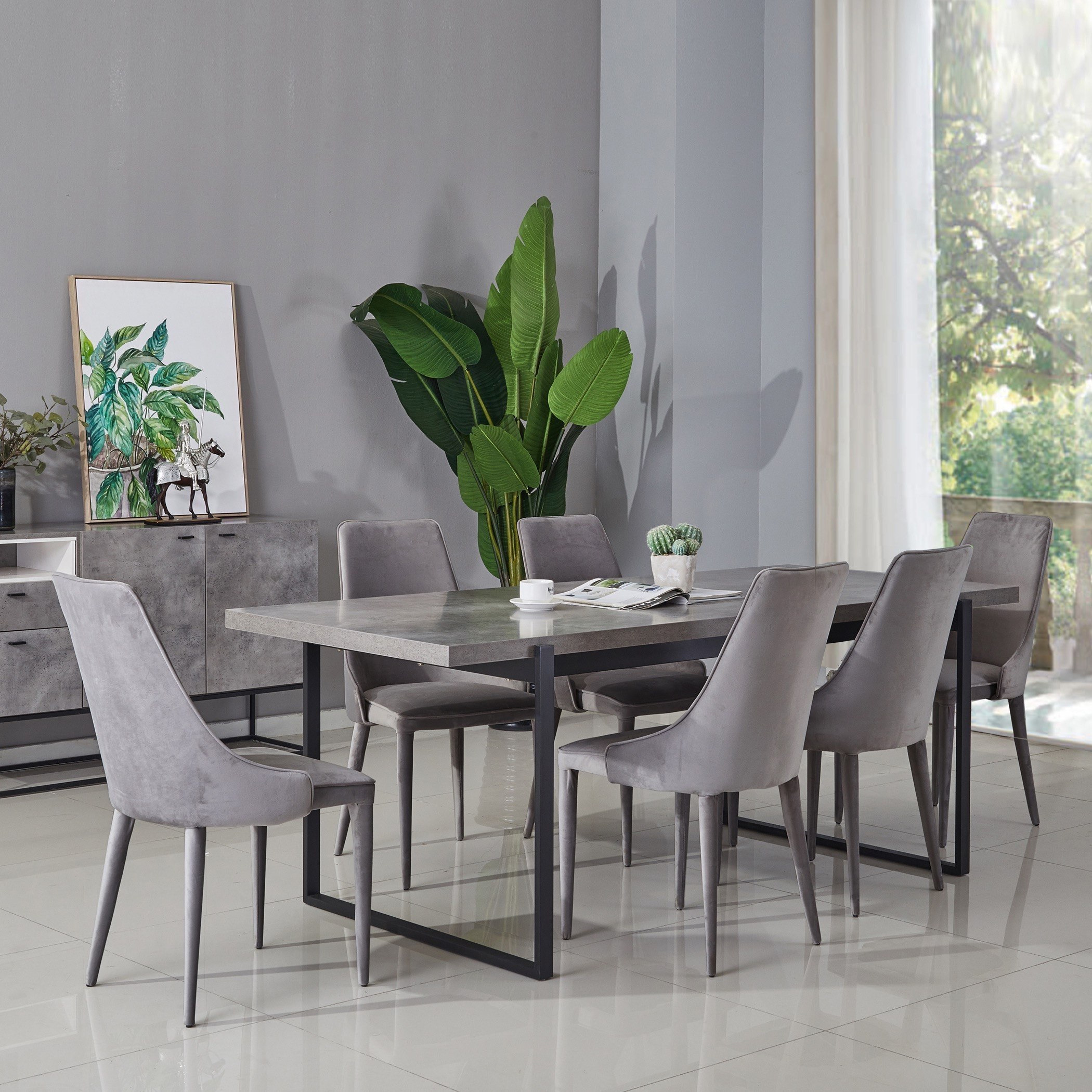 طقم سفرة 6 مقاعد من سكوت-hbxfurniture-diningtablesandsets-diningsets-sixseater-image-1