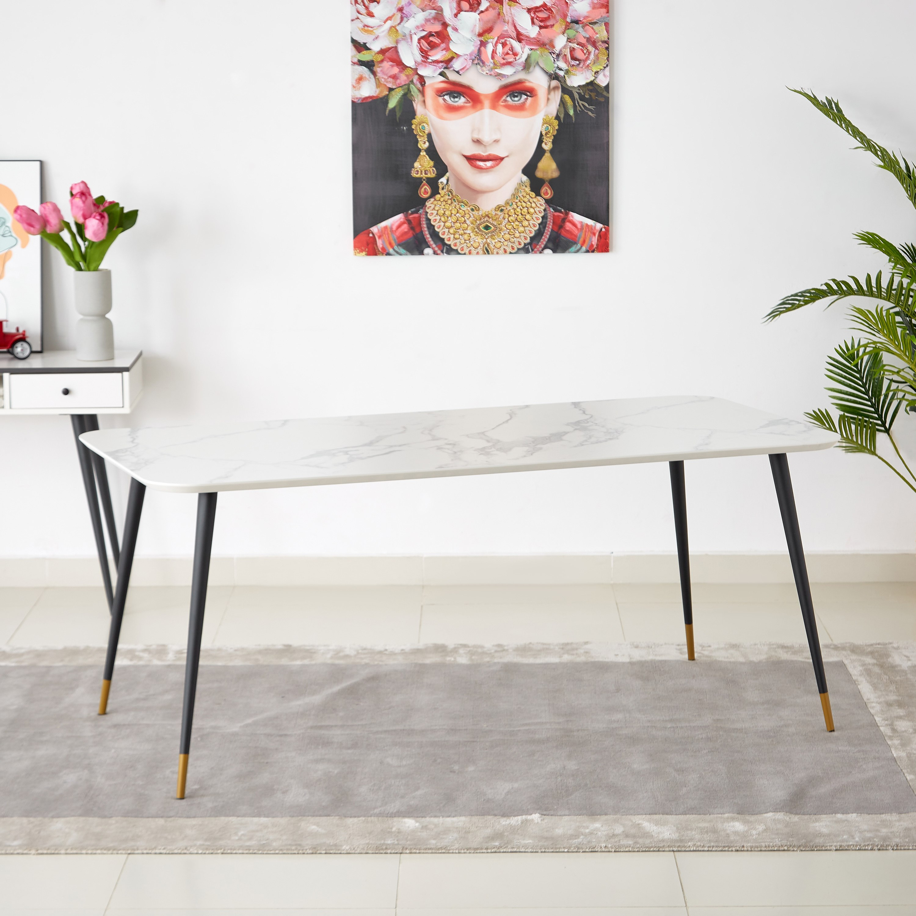 طاولة سفرة 4- مقاعد من مارلو-hbxfurniture-diningtablesandsets-diningtables-fourseater-image-1