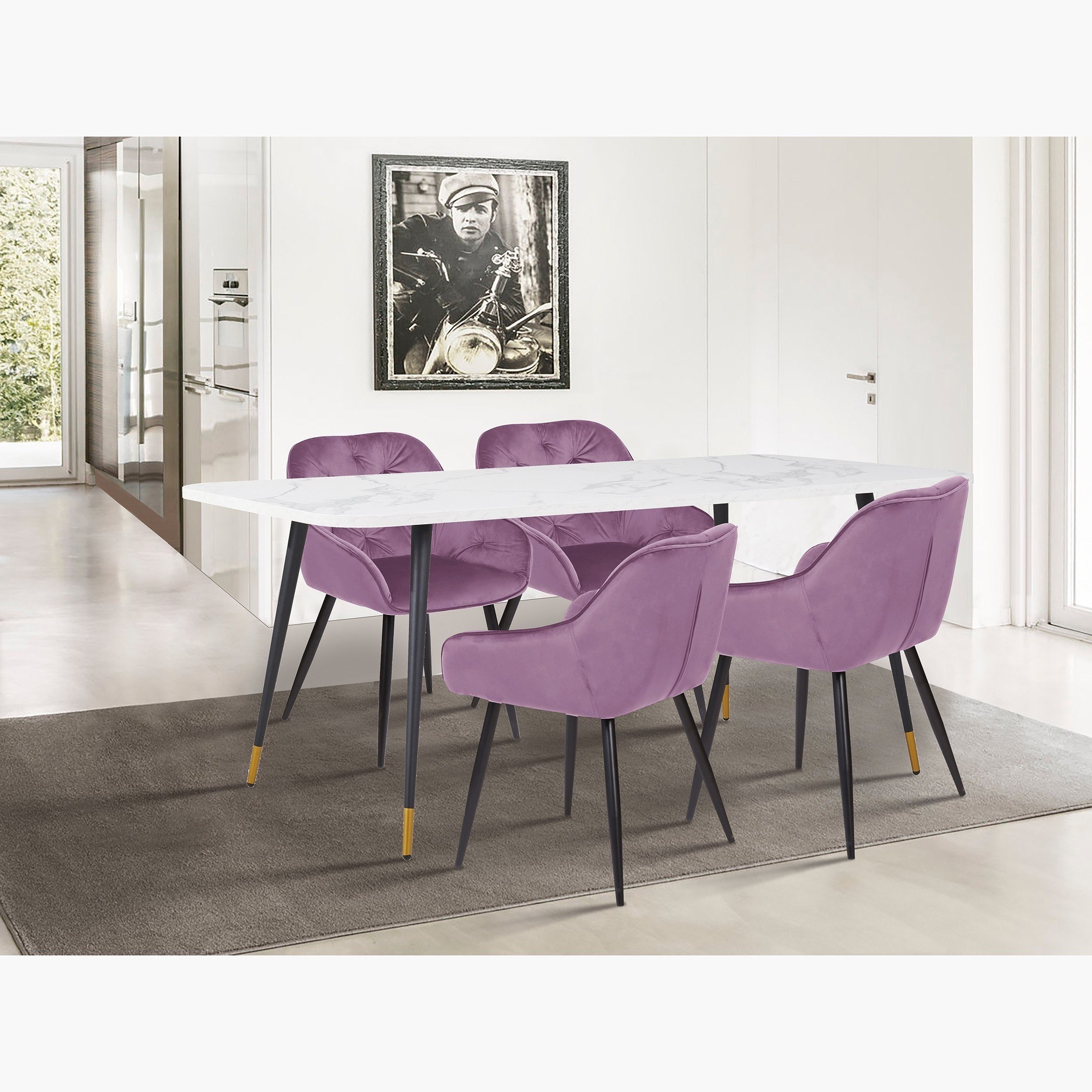 طاولة سفرة 4- مقاعد من مارلو-hbxfurniture-diningtablesandsets-diningtables-fourseater-image-6