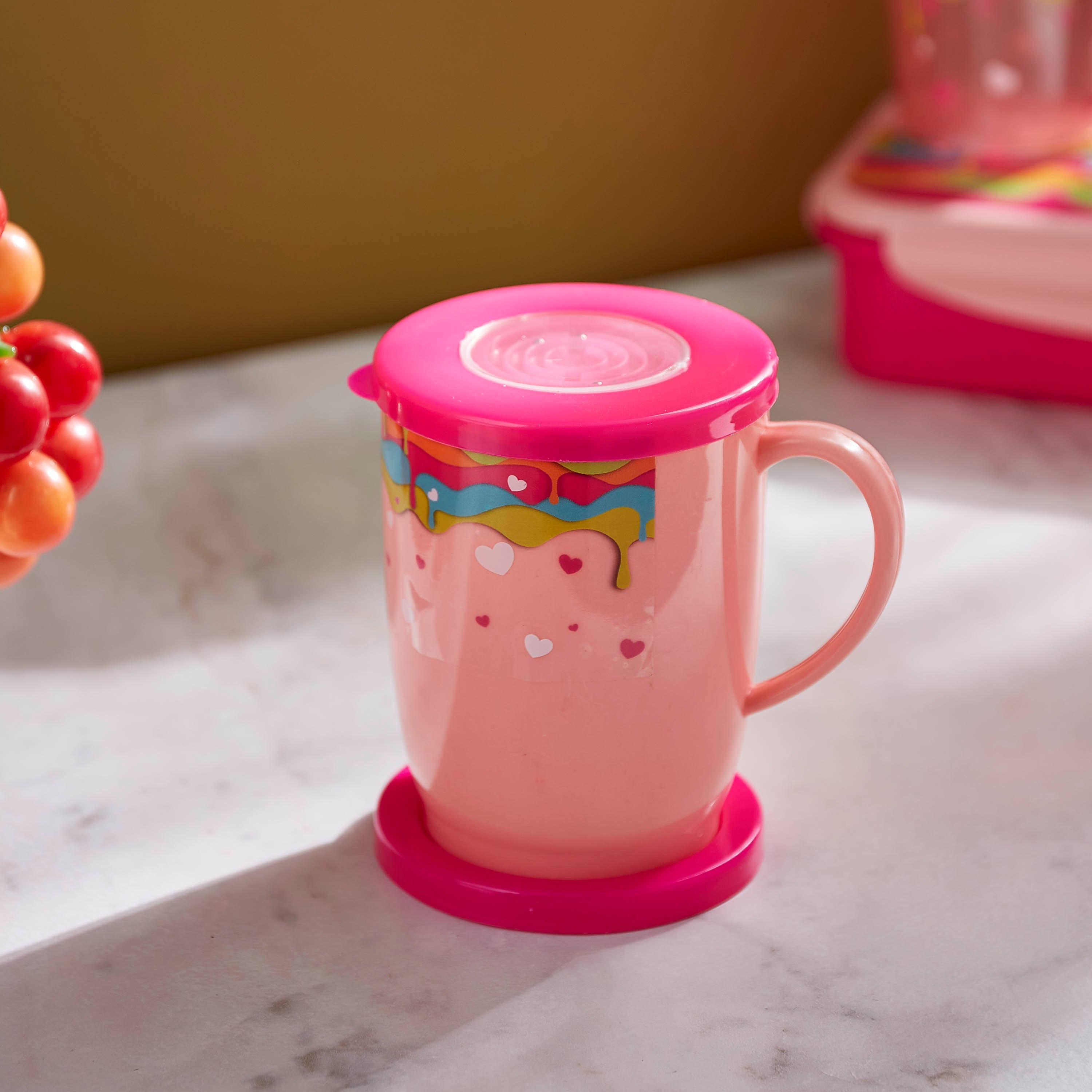 Heart Garland Playmaker Mug with Lid and Coaster - 350 ml-hbxhomeware-hbxkidsandyouth-image-1