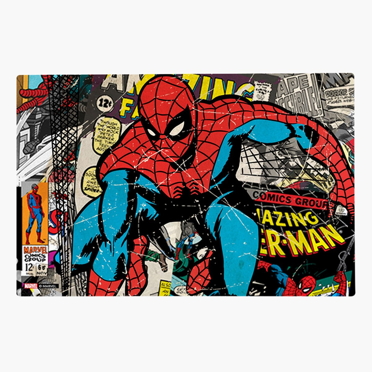 Trendy Spider-Man Comic Art Metallic Wall Poster - 30x20 cm-hbxhomeware-hbxkidsandyouth-image-2
