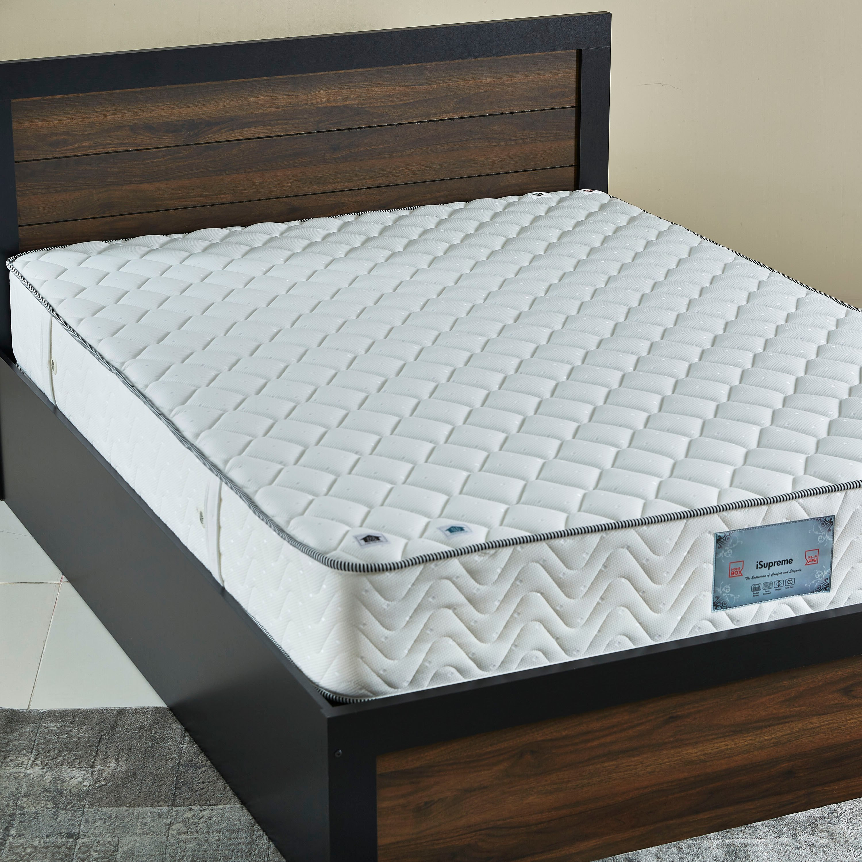 مرتبة كوين بنوابض جيبيّة آي سوبريم - 150x200x25 سم-hbxbedroom-mattresses-queen-image-3