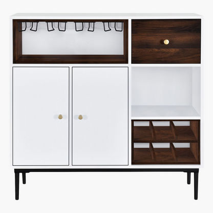 Natalia 3-Shelf Bar Cabinet Sideboard with 3 Doors
