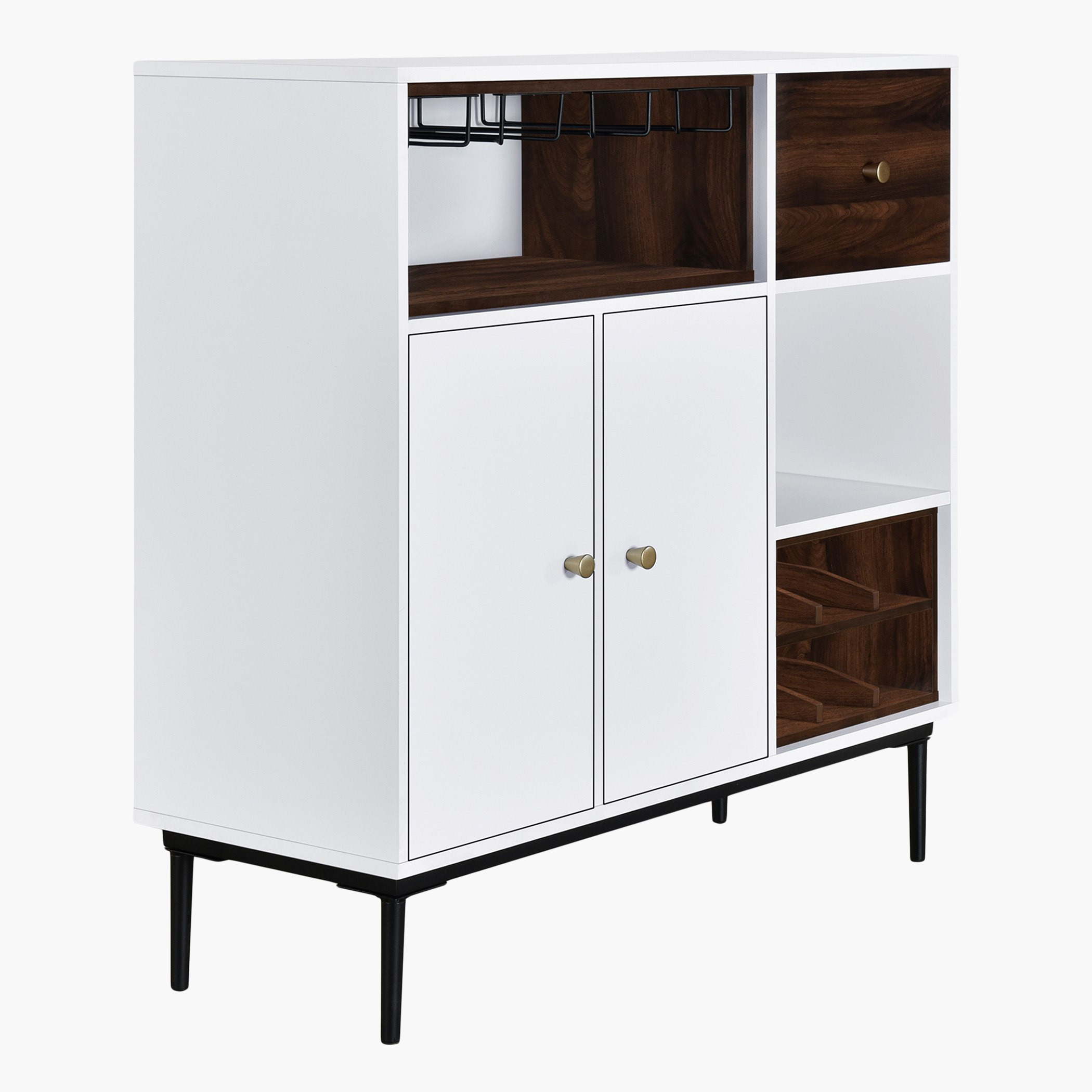 Natalia 3-Shelf Bar Cabinet Sideboard with 3 Doors-hbxfurniture-diningroom-buffetsandsideboards-image-4