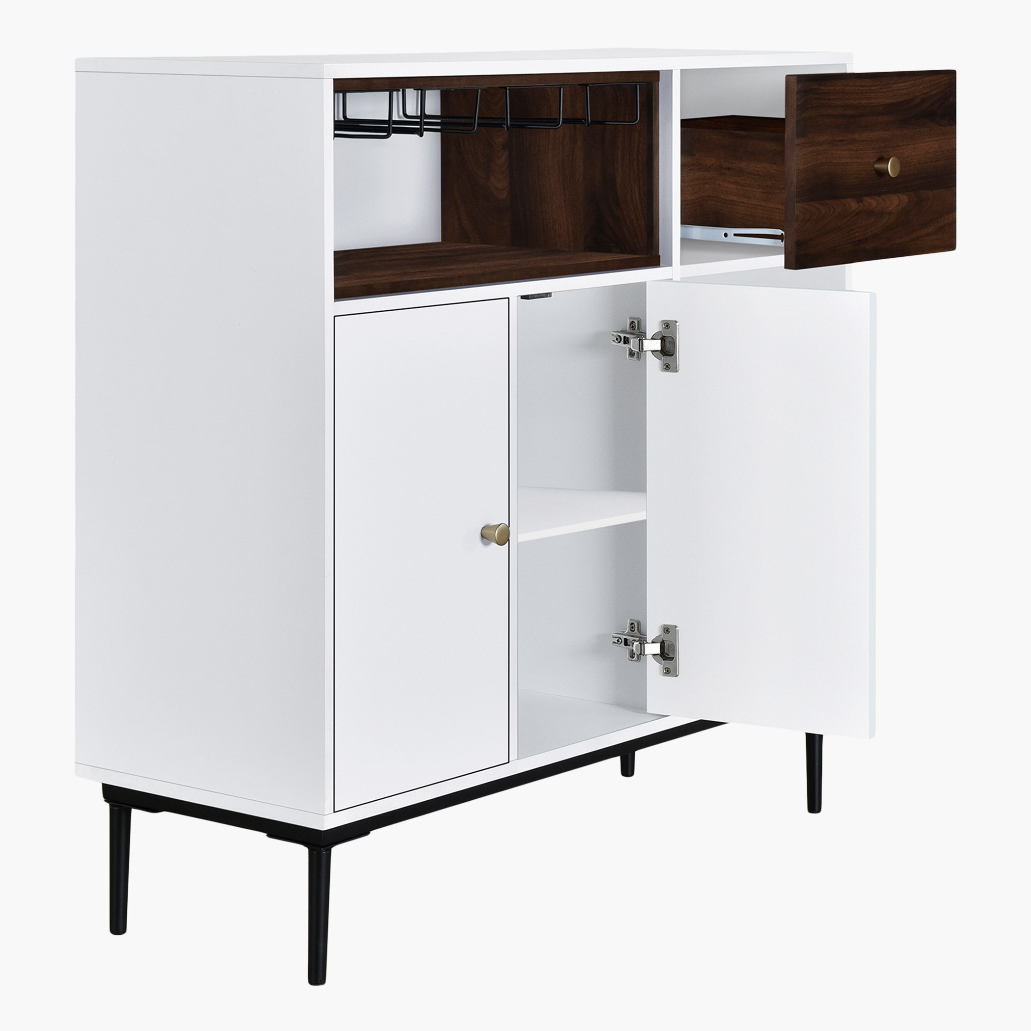 Natalia 3-Shelf Bar Cabinet Sideboard with 3 Doors-hbxfurniture-diningroom-buffetsandsideboards-image-5