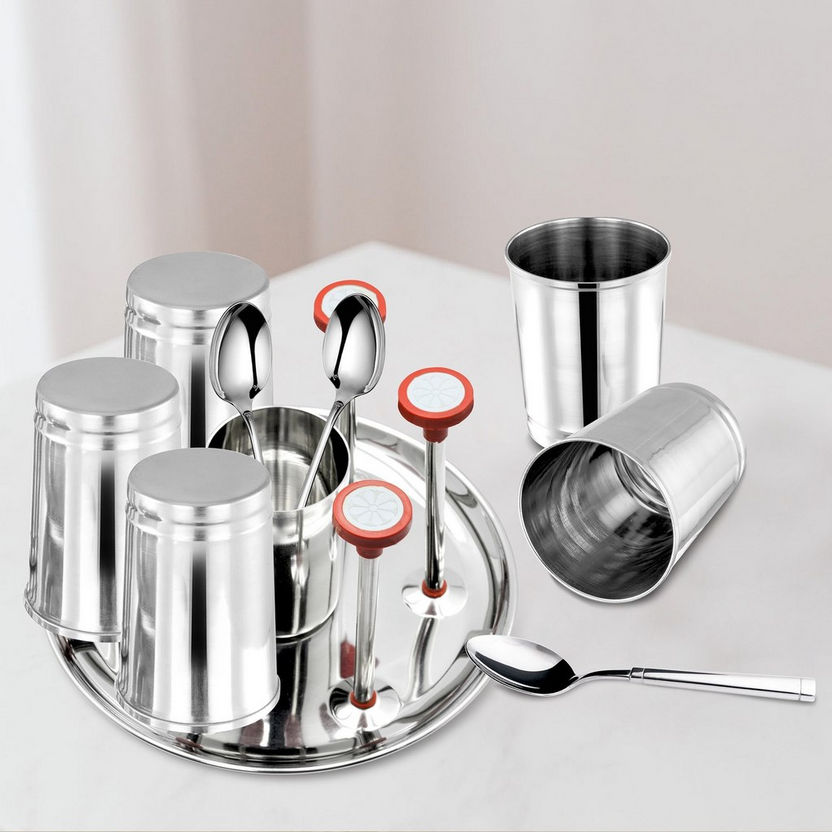 Facile Steel Glass and Spoon Stand-Serveware-image-2