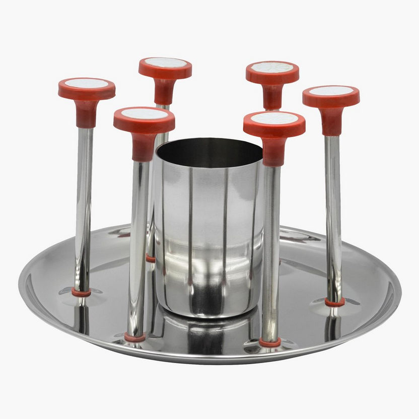 Facile Steel Glass and Spoon Stand-Serveware-image-1