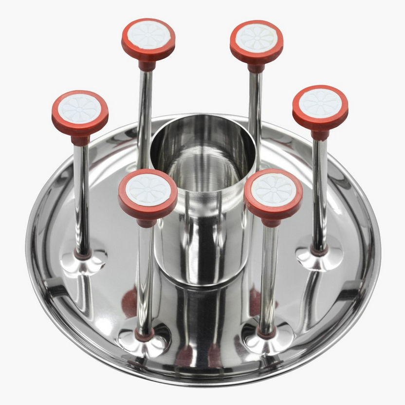 Facile Steel Glass and Spoon Stand-Serveware-image-0