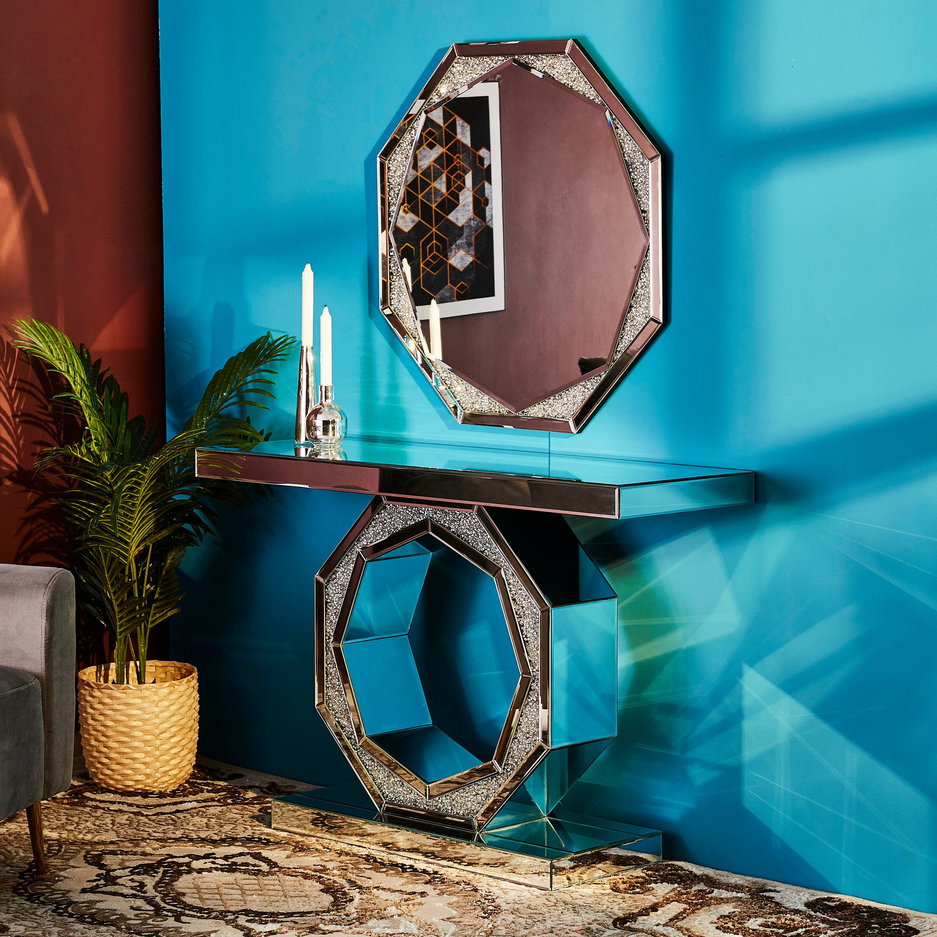Dominique Console Table with Mirror-hbxfurniture-tablesandstands-consoletables-image-1