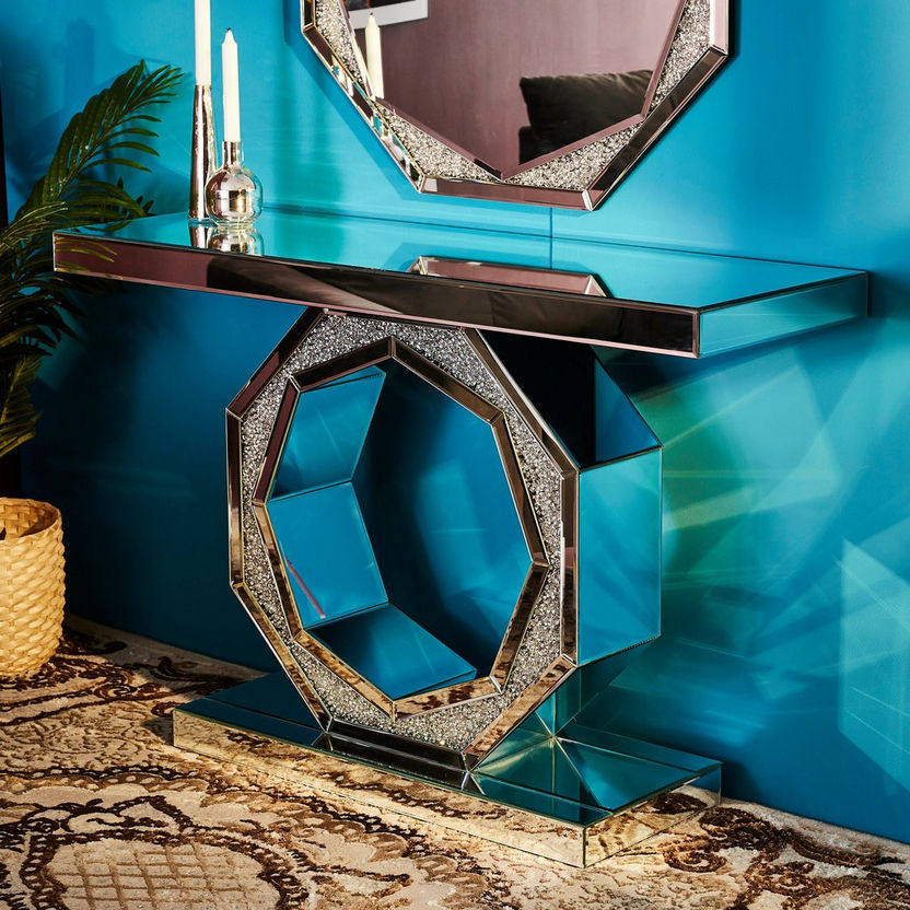Dominique Console Table with Mirror-Console Tables-image-2