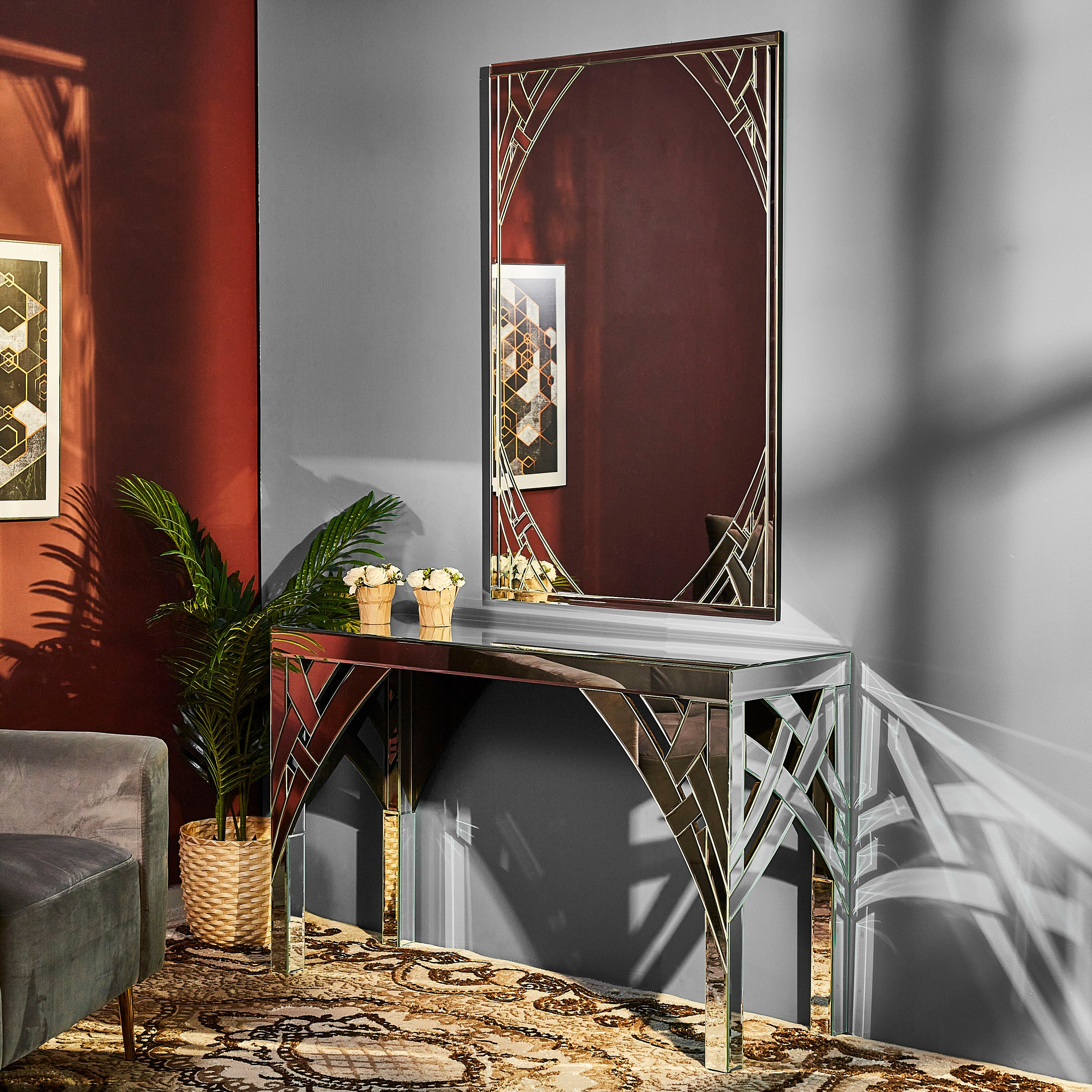 طاولة كونسول بمرآة من أيدن-hbxfurniture-tablesandstands-consoletables-image-1